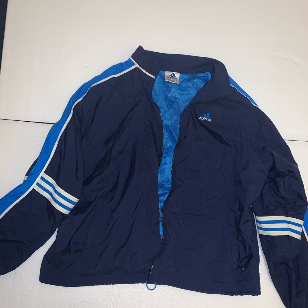 Adidas XL zip up windbreaker light workout jacket